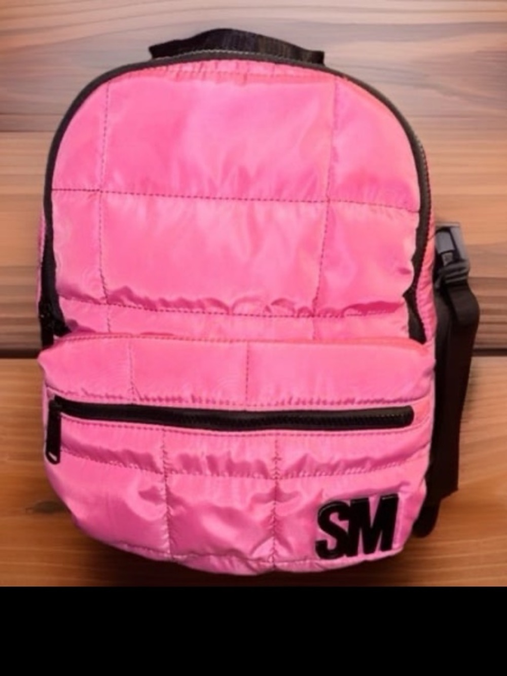 Steve Madden BNunzia Quilted Pink Puffer Backpack.